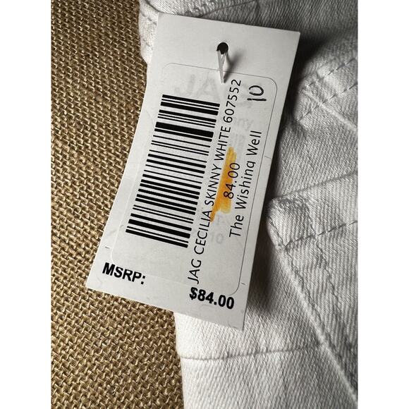 JAG Cecilia Mid Rise Skinny White Jeans Women's Size 10 - Picture 5 of 12